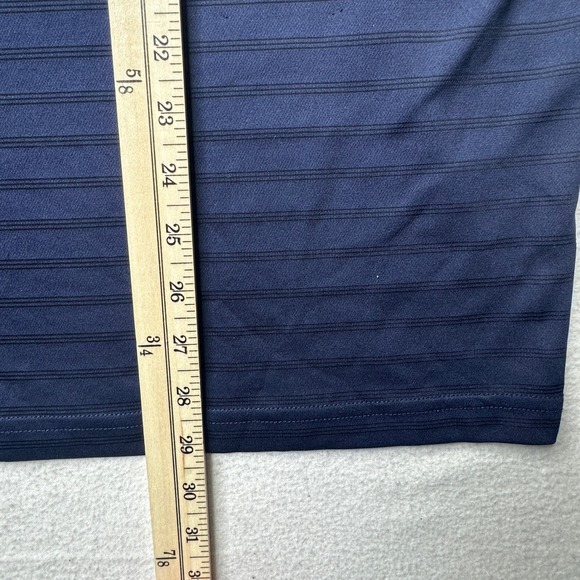 Grand Slam Performance Mens XL Navy Blue Striped Short Sleeve Golf Polo Shirt - Picture 5 of 7